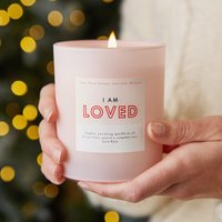 Affirmation Geschenk Für Sie, Ich Bin Geliebt Geschenke, Rosa Glaskerze, Weihnachtsgeschenk - Personalisierte Geschenke Affirmation Geschenk Für Sie, Ich Bin Geliebt Geschenke, Rosa Glaskerze, Weihnachtsgeschenk - Personalisierte Geschenke von KindredFires