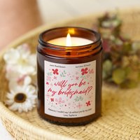 Be My Brautjungfer Geschenk, Heller Blumen Personalisierter Vorschlag, Duftkerze - Personalisierte Geschenke Be My Brautjungfer Geschenk, Heller Blumen Personalisierter Vorschlag, Duftkerze - Personalisierte Geschenke von KindredFires