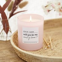 Be My Trauzeugin Geschenk - Personalisierte Geschenke Rosa Glas Duftkerze von KindredFires