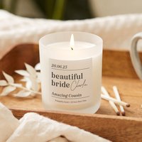 Cousin Hochzeitstag Geschenk - Andenken Für Braut Frosted Sojakerze Personalisierte Geschenke Cousin Hochzeitstag Geschenk - Andenken Für Braut Frosted Sojakerze Personalisierte Geschenke von KindredFires