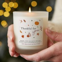 Danksagungsgeschenk Herbst Inspirierte Kerze - Duftkerze Aus Milchglas Personalisierte Geschenke von KindredFires