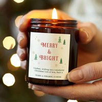 Fröhliche Und Helle Weihnachtsgeschenk, Personalisierte Weihnachtsdekoration Kerze, Weihnachtsduftkerze - Geschenke von KindredFires