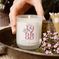 Geburtsjahr Geburtstagsgeschenk Weiße Blumenkerze, Für Freund, Sie - Personalisierte Geschenke Geburtsjahr Geburtstagsgeschenk Weiße Blumenkerze, Für Freund, Sie - Personalisierte Geschenke von KindredFires