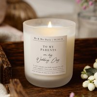"Kerze "Eltern Der Braut Bräutigam", Einzigartiges Personalisiertes Hochzeitsgeschenk Für Paare, - Personalisierte Geschenke." "Kerze "Eltern Der Braut Bräutigam", Einzigartiges Personalisiertes Hochzeitsgeschenk Für Paare, - Personalisierte Geschenke." von KindredFires