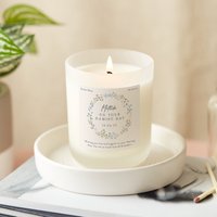Namenstag Geschenk - Floral Personalisierte Kerze Duftende Milchglas Kerze- Personalisierte Geschenke von KindredFires
