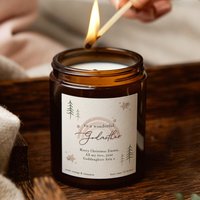 Patin Weihnachtsgeschenk Regenbogen Kerze, Weihnachtsgeschenk, Weihnachtsduftkerze - Personalisierte Geschenke von KindredFires