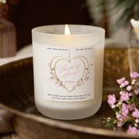 Trauzeugin Geschenk Kerze Blumenherz - Duftkerze Aus Milchglas Personalisierte Geschenke von KindredFires