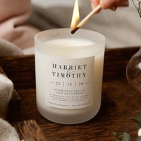 Verlobungsgeschenk Personalisierte Kerze, Verlobungsgeschenke Für Paare, Verlobungskerzengeschenk - Geschenke von KindredFires