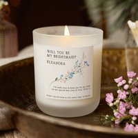 Willst Du Meine Brautjungfer Sein Personalisierte Kerze - Duftkerze Aus Milchglas Geschenke von KindredFires