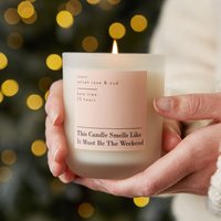 Wochenend-Duftkerze - Mattiertes Glas, Personalisiertes Geschenk von KindredFires