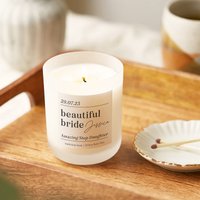 stieftochter Hochzeitstag Andenken Für Braut Mattierte Sojakerze - Personalisierte Geschenke stieftochter Hochzeitstag Andenken Für Braut Mattierte Sojakerze - Personalisierte Geschenke von KindredFires