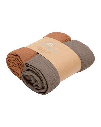Kindsgard Musselindecke himsky Braun/Zimt 2er-Pack - 100% Baumwolle - Kuschelweiche und atmungsaktive Babydecke - 75 x 100 cm Kindsgard Musselindecke himsky Braun/Zimt 2er-Pack - 100% Baumwolle - Kuschelweiche und atmungsaktive Babydecke - 75 x 100 cm von Kindsgard