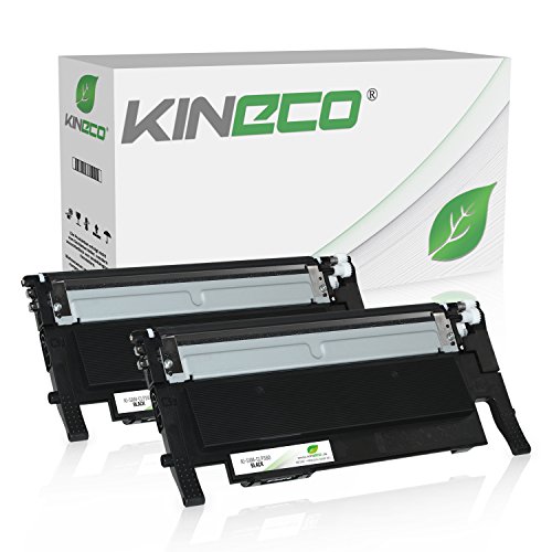 2 Toner kompatibel mit Samsung CLP-360 CLP360 für Samsung Xpress C460W/TEG Xpress C410W CLP-365/SEE CLP-365 CLX-3305/XEG CLX-3305 CLX-3305FN/TEG CLX-3305FN - CLT-K406S/ELS - Schwarz je 1.500 Seiten von Kineco