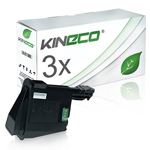 3 Toner kompatibel mit TK-1115 für Kyocera Ecosys FS-1041, FS-1220MFP, FS-1320MFP - 1T02M50NL0 - Schwarz je 1.600 Seiten von Kineco