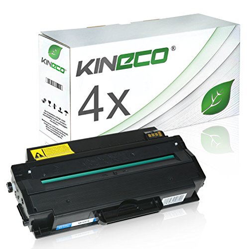 4 Toner kompatibel mit MLT-D103 für Samsung ML-2950NDR, ML-2955FW, SCX-4726FN, SCX-4728FD, SCX-4729FW - MLT-D103L/ELS - Schwarz je 2.500 Seiten von Kineco