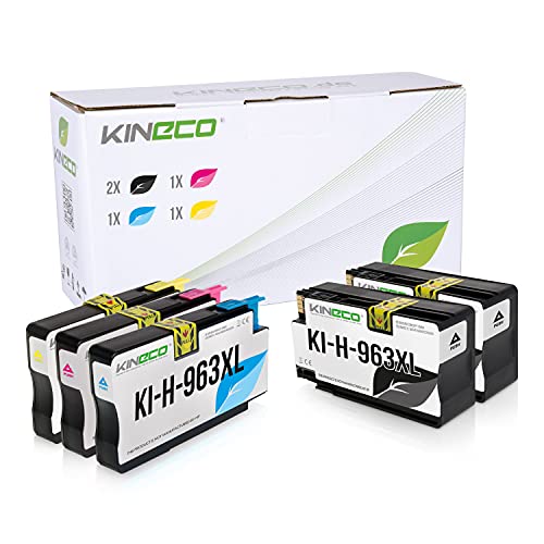 5 Kineco Tintenpatronen kompatibel für HP OfficeJet Pro 9010 9012 9015 9016 9019 9020 9022 9025 9014 9012e 9022e 9010e 9015e 9025e 963XL mit CHIP von Kineco