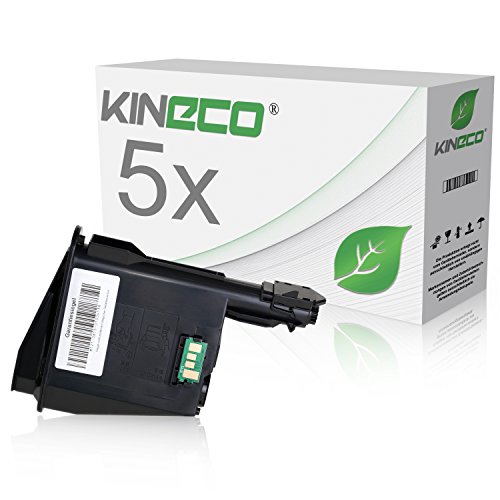 5 Toner kompatibel mit Kyocera TK1125 FS-1061DN 1325 MFP - 1T02M70NL0 - Schwarz je 2.100 Seiten von Kineco