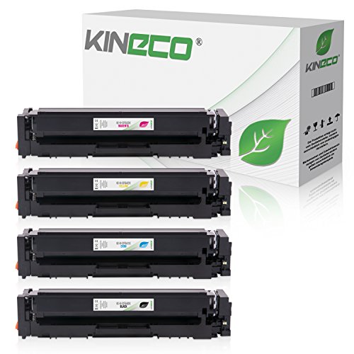 Kineco 4X XL Toner ersetzt 203X CF540X CF541X CF542X CF543X Multipack für HP Color Laserjet Pro MFP M281fdw M281fdn M281fw M280nw M254dw M254nw M254dnw von Kineco