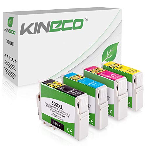 Kineco Set 4 Tintenpatronen kompatibel für Epson 502XL MIT CHIP Expression Home XP5100 XP5105 WF2860 WF2865 XP-5100 XP-5105 Workforce WF-2860DWF WF-2860 WF-2865 Kineco Set 4 Tintenpatronen kompatibel für Epson 502XL MIT CHIP Expression Home XP5100 XP5105 WF2860 WF2865 XP-5100 XP-5105 Workforce WF-2860DWF WF-2860 WF-2865 von Kineco