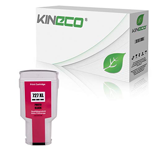 Kineco Tintenpatrone kompatibel für HP 727 XL | F9J79A | 300ml | Photo Schwarz | HP DesignJet T2500 T2530 T1500 T1530 T920 T930 PostScipt ePrinter von Kineco