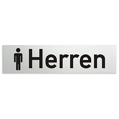 Kinekt3d Leitsysteme Schild/Türschild 160 x 40 x 1,5 mm - Aluminium Vollmaterial eloxiert - Oberfläche in geschliffener Edelstahloptik - 100% Made in Germany (Herren) von Kinekt3d Leitsysteme