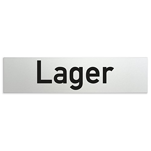 Kinekt3d Leitsysteme Schild/Türschild 160 x 40 x 1,5 mm - Aluminium Vollmaterial eloxiert - Oberfläche in geschliffener Edelstahloptik - 100% Made in Germany (Lager) von Kinekt3d Leitsysteme