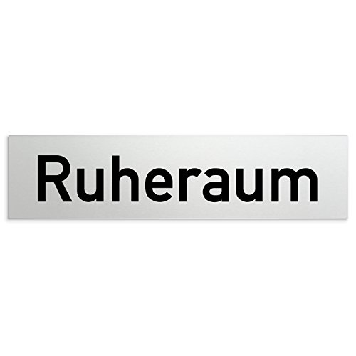 Türschilder24 Aluminium Türschild Ruheraum 160 x 40 x 1,5mm (Oberfläche veredelt) • Selbstklebend von Türschilder24