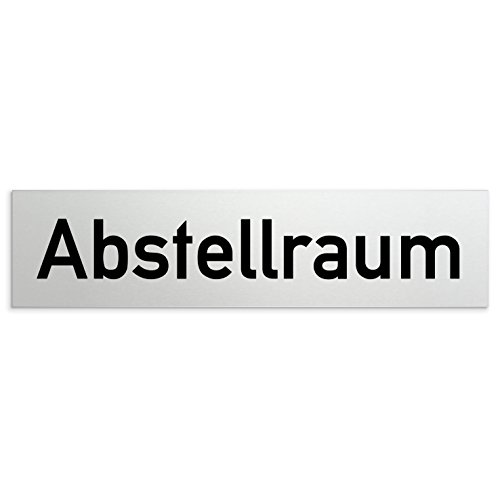 Türschilder24 Aluminium Türschild Abstellraum 160 x 40 x 1,5mm (Oberfläche veredelt) • Selbstklebend von Türschilder24