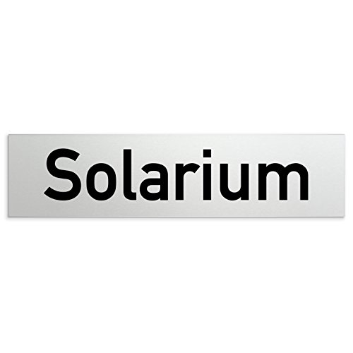 Türschilder24 Aluminium Türschild Solarium 160 x 40 x 1,5mm (Oberfläche veredelt) • Selbstklebend von Türschilder24