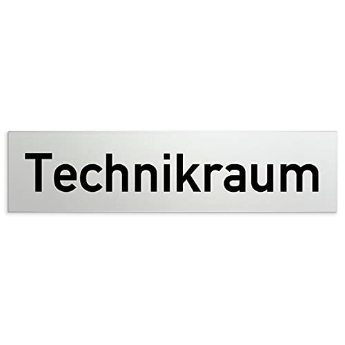 Kinekt3d Leitsysteme Aluminium Türschild Technikraum 160 x 40 x 1,5mm (Oberfläche veredelt) • Selbstklebend von Kinekt3d Leitsysteme