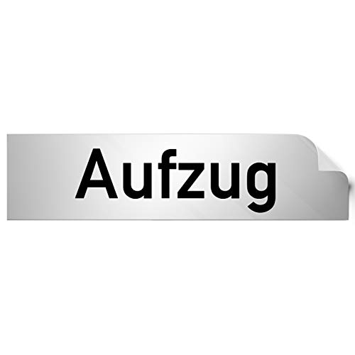 Kinekt3d Leitsysteme Folienschild Türschild • Aufzug • PVC Hinweisschild • 160 x 40 mm Silber • selbstklebend • Kratzfester Druck • UV Beständig Kinekt3d Leitsysteme Folienschild Türschild • Aufzug • PVC Hinweisschild • 160 x 40 mm Silber • selbstklebend • Kratzfester Druck • UV Beständig von Kinekt3d Leitsysteme