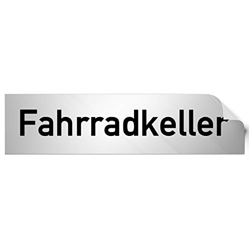 Kinekt3d Leitsysteme Folienschild Türschild • Fahrradkeller • PVC Hinweisschild • 160 x 40 mm Silber • selbstklebend • Kratzfester Druck • UV Beständig Kinekt3d Leitsysteme Folienschild Türschild • Fahrradkeller • PVC Hinweisschild • 160 x 40 mm Silber • selbstklebend • Kratzfester Druck • UV Beständig von Kinekt3d Leitsysteme