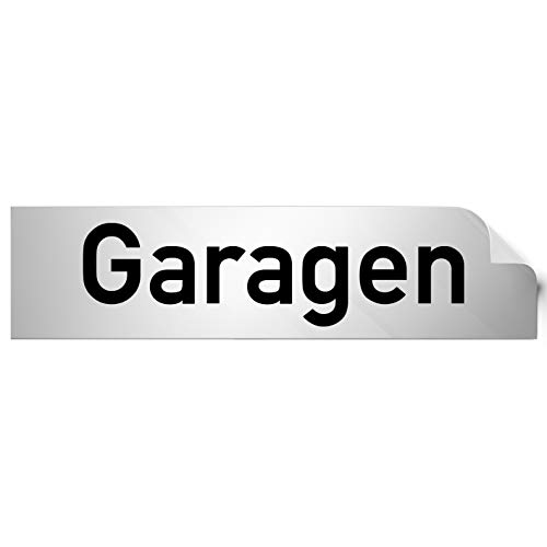 Kinekt3d Leitsysteme Folienschild Türschild • Garage • PVC Hinweisschild • 160 x 40 mm Silber • selbstklebend • Kratzfester Druck • UV Beständig Kinekt3d Leitsysteme Folienschild Türschild • Garage • PVC Hinweisschild • 160 x 40 mm Silber • selbstklebend • Kratzfester Druck • UV Beständig von Kinekt3d Leitsysteme