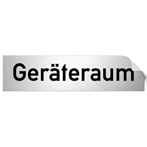 Kinekt3d Leitsysteme Folienschild Türschild • Geräteraum • PVC Hinweisschild • 160 x 40 mm Silber • selbstklebend • Kratzfester Druck • UV Beständig Kinekt3d Leitsysteme Folienschild Türschild • Geräteraum • PVC Hinweisschild • 160 x 40 mm Silber • selbstklebend • Kratzfester Druck • UV Beständig von Kinekt3d Leitsysteme