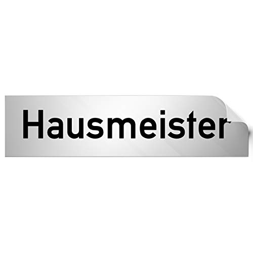 Kinekt3d Leitsysteme Folienschild Türschild • Hausmeister • PVC Hinweisschild • 160 x 40 mm Silber • selbstklebend • Kratzfester Druck • UV Beständig Kinekt3d Leitsysteme Folienschild Türschild • Hausmeister • PVC Hinweisschild • 160 x 40 mm Silber • selbstklebend • Kratzfester Druck • UV Beständig von Kinekt3d Leitsysteme