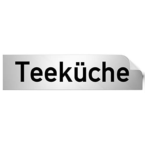 Kinekt3d Leitsysteme Folienschild Türschild • Teeküche • PVC Hinweisschild • 160 x 40 mm Silber • selbstklebend • Kratzfester Druck • UV Beständig Kinekt3d Leitsysteme Folienschild Türschild • Teeküche • PVC Hinweisschild • 160 x 40 mm Silber • selbstklebend • Kratzfester Druck • UV Beständig von Kinekt3d Leitsysteme