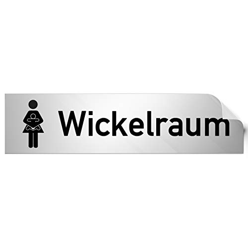Kinekt3d Leitsysteme Folienschild Türschild • Wickelraum • PVC Hinweisschild • 160 x 40 mm Silber • selbstklebend • Kratzfester Druck • UV Beständig Kinekt3d Leitsysteme Folienschild Türschild • Wickelraum • PVC Hinweisschild • 160 x 40 mm Silber • selbstklebend • Kratzfester Druck • UV Beständig von Kinekt3d Leitsysteme
