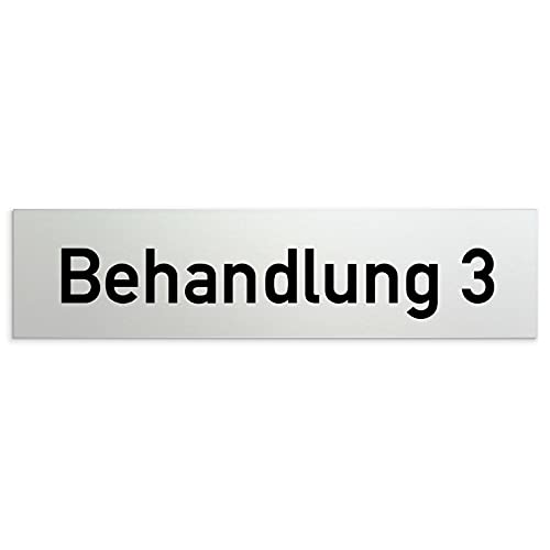 Kinekt3d Leitsysteme Schild/Türschild 160 x 40 x 1,5 mm Behandlung - Aluminium Vollmaterial eloxiert - Oberfläche in geschliffener Edelstahloptik - 100% Made in Germany (Behandlung 3) von Kinekt3d Leitsysteme