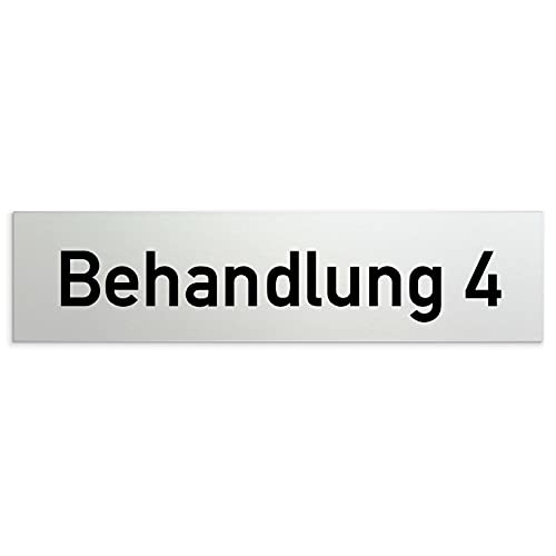 Kinekt3d Leitsysteme Schild/Türschild 160 x 40 x 1,5 mm Behandlung - Aluminium Vollmaterial eloxiert - Oberfläche in geschliffener Edelstahloptik - 100% Made in Germany (Behandlung 4) von Kinekt3d Leitsysteme