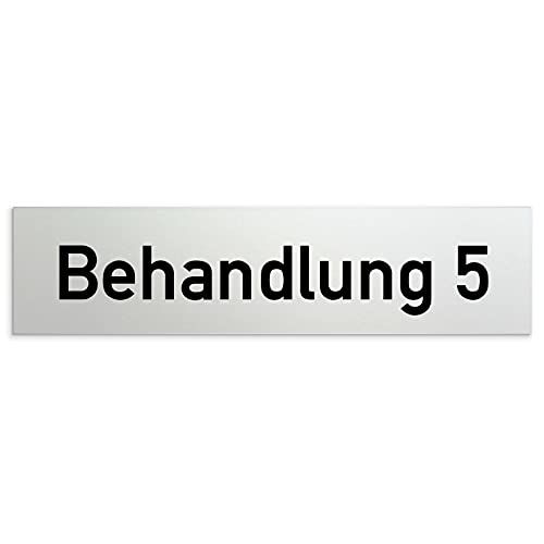 Kinekt3d Leitsysteme Schild/Türschild 160 x 40 x 1,5 mm Behandlung - Aluminium Vollmaterial eloxiert - Oberfläche in geschliffener Edelstahloptik - 100% Made in Germany (Behandlung 5) von Kinekt3d Leitsysteme