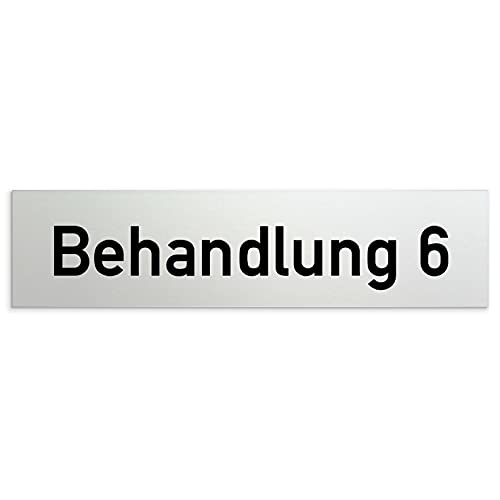 Kinekt3d Leitsysteme Schild/Türschild 160 x 40 x 1,5 mm Behandlung - Aluminium Vollmaterial eloxiert - Oberfläche in geschliffener Edelstahloptik - 100% Made in Germany (Behandlung 6) von Kinekt3d Leitsysteme