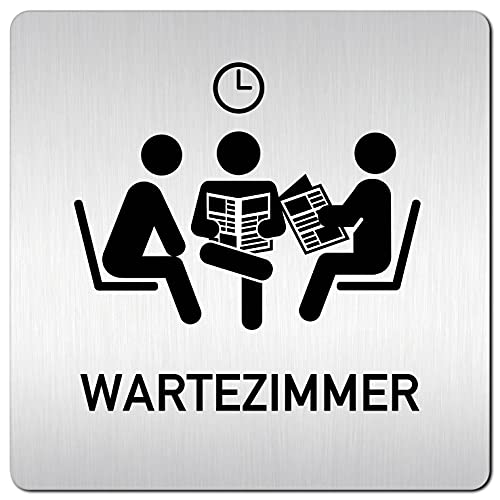 Kinekt3d Leitsysteme XXL Schild - Türschild • 125 x 125 mm • Wartezimmer 002 • 1,5 mm Aluminium Vollmaterial • 100% Made in Germany Kinekt3d Leitsysteme XXL Schild - Türschild • 125 x 125 mm • Wartezimmer 002 • 1,5 mm Aluminium Vollmaterial • 100% Made in Germany von Kinekt3d Leitsysteme