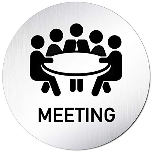 Kinekt3d Leitsysteme XXL Türschild • Ø 100 mm rund • Schild Meeting 003 Konferenz Besprechung • veredeltes Aluminium Vollmaterial • geschliffene Edelstahloptik • 100% Made in Germany Kinekt3d Leitsysteme XXL Türschild • Ø 100 mm rund • Schild Meeting 003 Konferenz Besprechung • veredeltes Aluminium Vollmaterial • geschliffene Edelstahloptik • 100% Made in Germany von Kinekt3d Leitsysteme