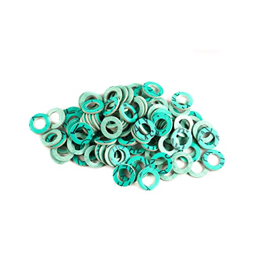 KINETICS LINE Fiber Flachdichtung 1/2 Zoll (18.5 x 11 x 2 mm) 100 Stück Sanitär, Heizung, Klima, Lüftung, Rohrleitungs und Garten (bis zu 180°C) von KINETICS LINE