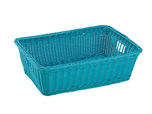 King Home C1567072/D Korb Sunny aus sintetischem Weide, Blau, 48X34,5X16H von King Collection