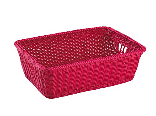 King Collection King Home C1567072/F Korb Sunny aus synthetischem Weidengeflecht, Fuchsia, 48X34,5X16H von King Collection