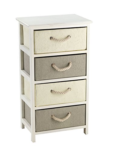 King Collection c656424 Kommode 4 Schubladen Holz und Bast Kunstleder, 40 x 30 x 74h King Collection c656424 Kommode 4 Schubladen Holz und Bast Kunstleder, 40 x 30 x 74h von King Collection
