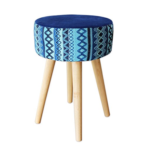 King Home s1706013 Hocker Fantasie KD, blau, 36 x 36 x 45h von King Collection