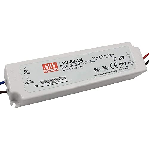 Kingled - Netzteil der MeanWell-Serie LPV-60-24 60W DC 24V Wasserdicht Ip67 von King Led