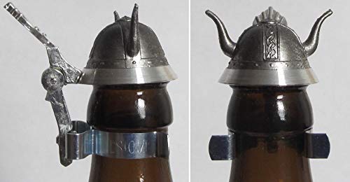 Flaschendeckel Zinn, Bierflasche Zinn Deckel, Bierflaschendeckel, Wikinger, Helm von KING